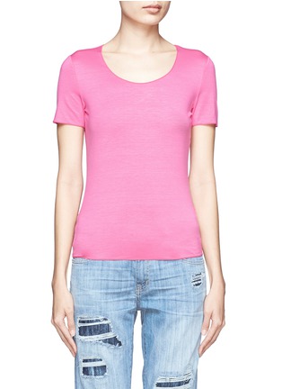Main View - Click To Enlarge - ARMANI COLLEZIONI - Round neck jersey tee