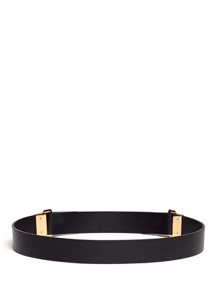 Back View - Click To Enlarge - CHLOÉ - Gold-tone buckle leather belt