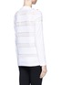 Back View - Click To Enlarge - CHLOÉ - Striped-panel cotton-silk top