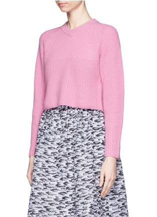 Front View - Click To Enlarge - WHISTLES - Carla cashmere cropped sweater