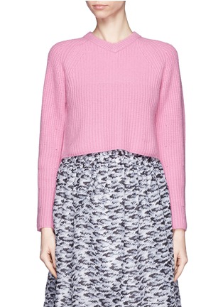 Main View - Click To Enlarge - WHISTLES - Carla cashmere cropped sweater