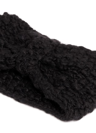 Detail View - Click To Enlarge - THE ELDER STATESMAN - Chunky knit cashmere knot headband