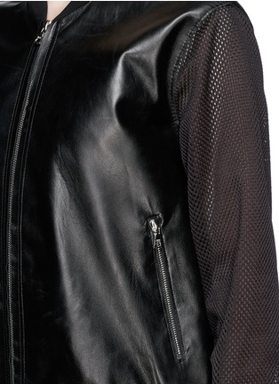 Detail View - Click To Enlarge - SANDRO - Perforated sleeve bomber jacket
