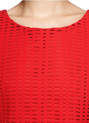 Detail View - Click To Enlarge - SANDRO - Rami perforated neoprene dress