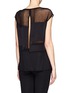 Back View - Click To Enlarge - HELMUT LANG - Sheer insert cap sleeve T-shirt