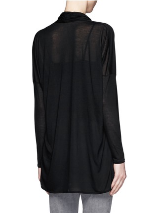 Back View - Click To Enlarge - HELMUT LANG - Draped jersey cardigan