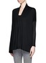 Front View - Click To Enlarge - HELMUT LANG - Draped jersey cardigan