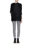 Figure View - Click To Enlarge - HELMUT LANG - Draped jersey cardigan