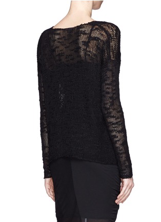 Back View - Click To Enlarge - HELMUT LANG - Silk open knit sweater
