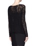 Back View - Click To Enlarge - HELMUT LANG - Silk open knit sweater
