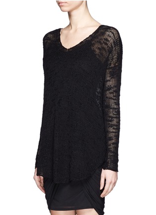 Front View - Click To Enlarge - HELMUT LANG - Silk open knit sweater