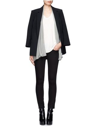 Figure View - Click To Enlarge - HELMUT LANG - Drape open front cardigan