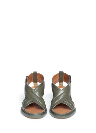 Figure View - Click To Enlarge - STELLA MCCARTNEY - Eniko mock leather wood heel sandals