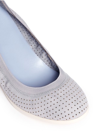 Detail View - Click To Enlarge - COLE HAAN - Gilmore perforated suede ballet flats