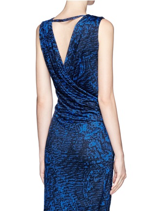 Back View - Click To Enlarge - HELMUT LANG - Resid print back wrap jersey dress
