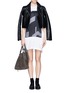 Detail View - Click To Enlarge - HELMUT LANG - 'Pact' print jersey T-shirt dress