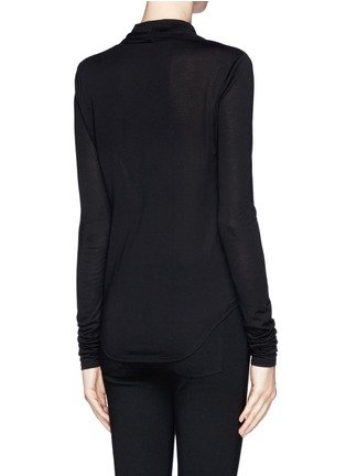 Back View - Click To Enlarge - HELMUT LANG - Cowl neck jersey long-sleeve T-shirt