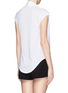 Back View - Click To Enlarge - HELMUT LANG - Cowl neck jersey T-shirt