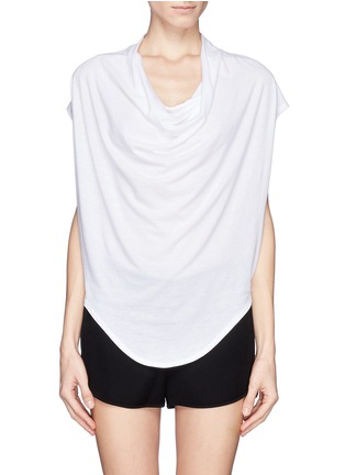 Main View - Click To Enlarge - HELMUT LANG - Cowl neck jersey T-shirt