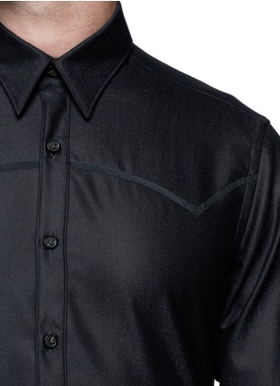 Detail View - Click To Enlarge - LANVIN - Nylon yoke trim shirt