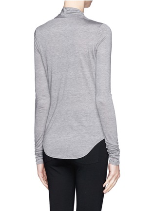 Back View - Click To Enlarge - HELMUT LANG - Cowl neck jersey long-sleeve T-shirt