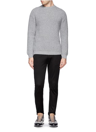 Figure View - Click To Enlarge - LANVIN - Diagonal rib knit sweater