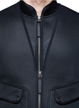 Detail View - Click To Enlarge - HELMUT LANG - Perforated mesh vest and jacket