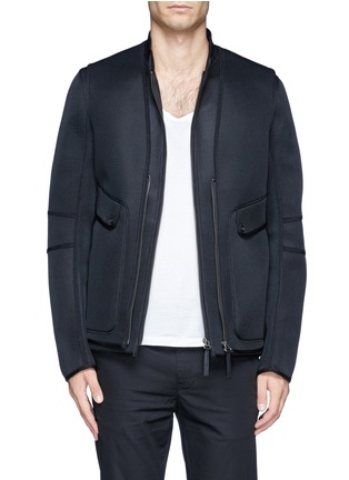 Main View - Click To Enlarge - HELMUT LANG - Perforated mesh vest and jacket