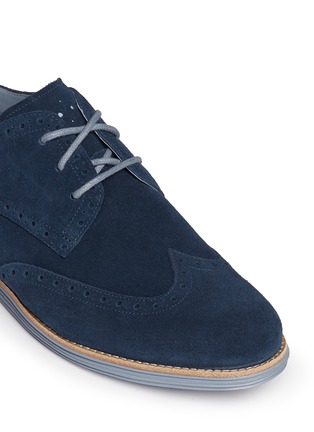 Detail View - Click To Enlarge - COLE HAAN - 'LunarGrand Wingtip' suede brogues