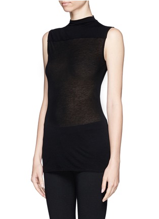 Front View - Click To Enlarge - HELMUT LANG - Turtleneck jersey tank top