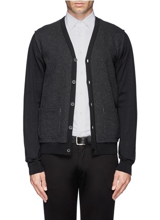 Main View - Click To Enlarge - LANVIN - Felt front merino wool sweater