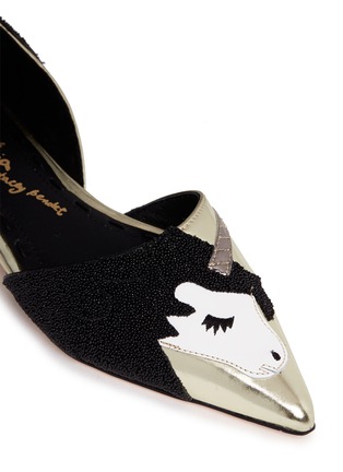 Detail View - Click To Enlarge - ALICE & OLIVIA - 'Lilith' unicorn d'Orsay flats