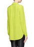 Back View - Click To Enlarge - DIANE VON FURSTENBERG - Stripe trimmed long-sleeve button-down blouse