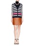 Figure View - Click To Enlarge - DIANE VON FURSTENBERG - Pam striped cashmere cardigan
