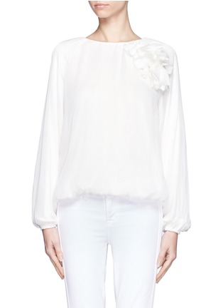 Main View - Click To Enlarge - LANVIN - Floral elasticated silk top
