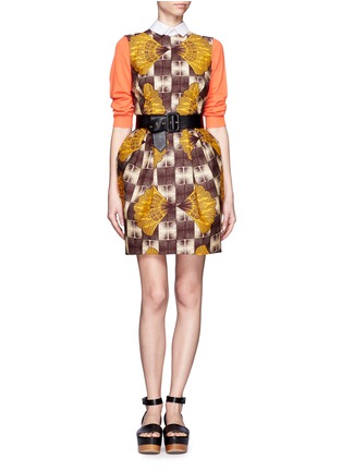 Figure View - Click To Enlarge - STELLA JEAN - Detachable collar printed dress
