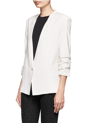 Front View - Click To Enlarge - HELMUT LANG - Scrunched sleeve wool-blend blazer