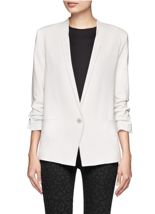 Main View - Click To Enlarge - HELMUT LANG - Scrunched sleeve wool-blend blazer