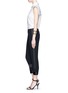 Figure View - Click To Enlarge - ALEXANDER MCQUEEN - Silk trim layered cuff cropped pants