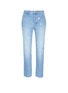 Main View - Click To Enlarge - MUVEIL - Strass floral embellished cropped jeans