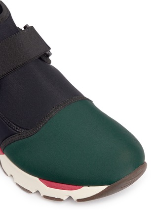 Detail View - Click To Enlarge - MARNI - Single strap scuba jersey sneakers