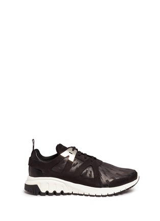 Main View - Click To Enlarge - NEIL BARRETT - 'Tatoo Molecular' thunderbolt leather sneakers