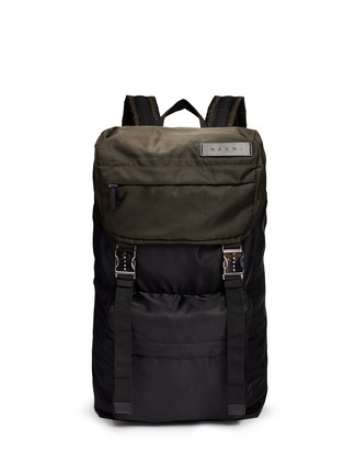 Main View - Click To Enlarge - MARNI - Colourblock tech fabric backpack