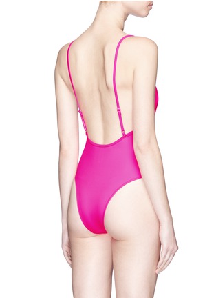 Back View - Click To Enlarge - SOLID & STRIPED - 'Chelsea' neon one-piece swimsuit