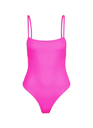 Main View - Click To Enlarge - SOLID & STRIPED - 'Chelsea' neon one-piece swimsuit