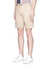 Front View - Click To Enlarge - MAISON KITSUNÉ - 'Jay' cotton twill chino shorts