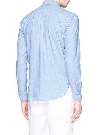 Back View - Click To Enlarge - MAISON KITSUNÉ - Fox head embroidered chambray shirt