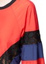 Detail View - Click To Enlarge - MSGM - Lace insert colourblock windbreaker top