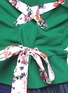 Detail View - Click To Enlarge - MSGM - Floral lace-up tie cotton sweatshirt