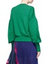 Back View - Click To Enlarge - MSGM - Floral lace-up tie cotton sweatshirt